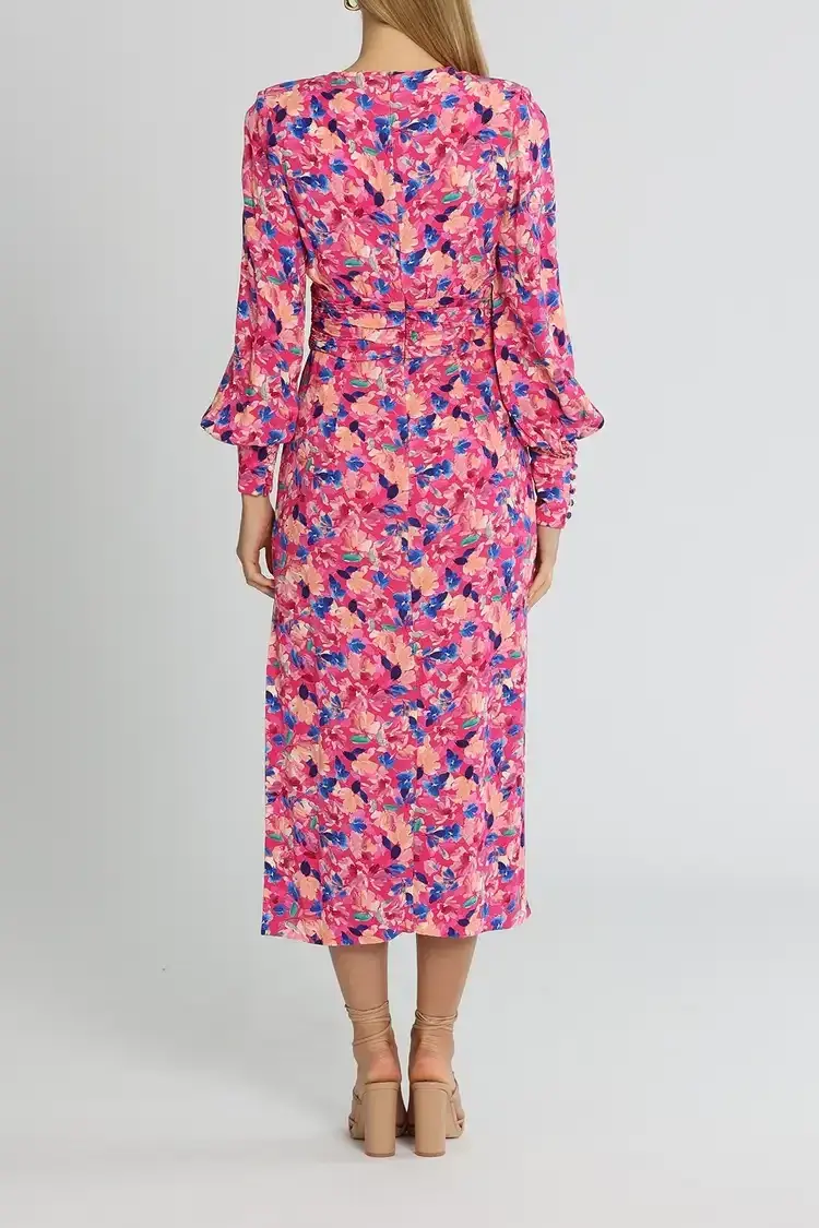 Rebecca Vallance Little Havana Midi Dress Floral Size 8 - Image 3