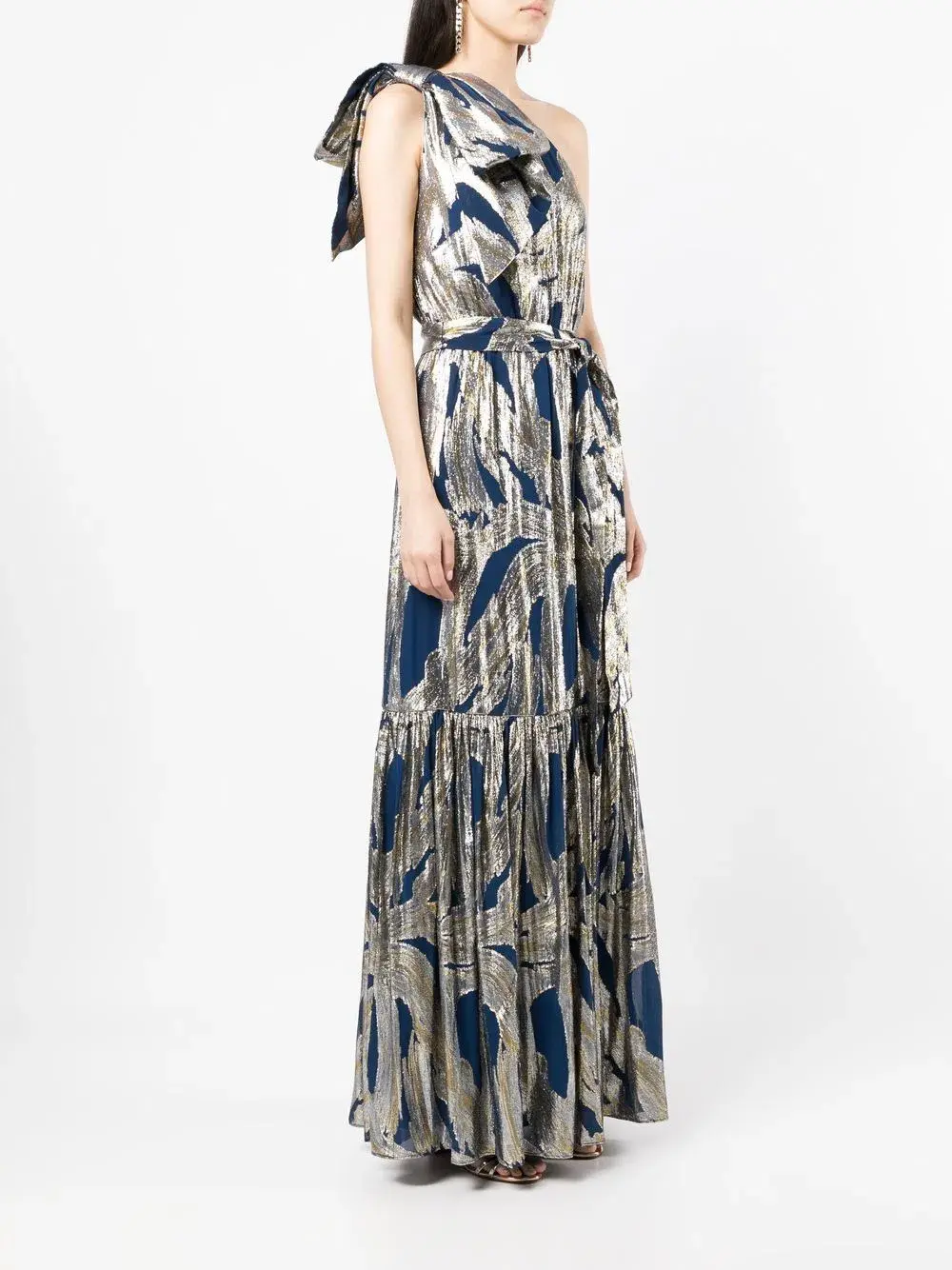 Rebecca Vallance Navarro Gown Metallic Size 8 - Image 1