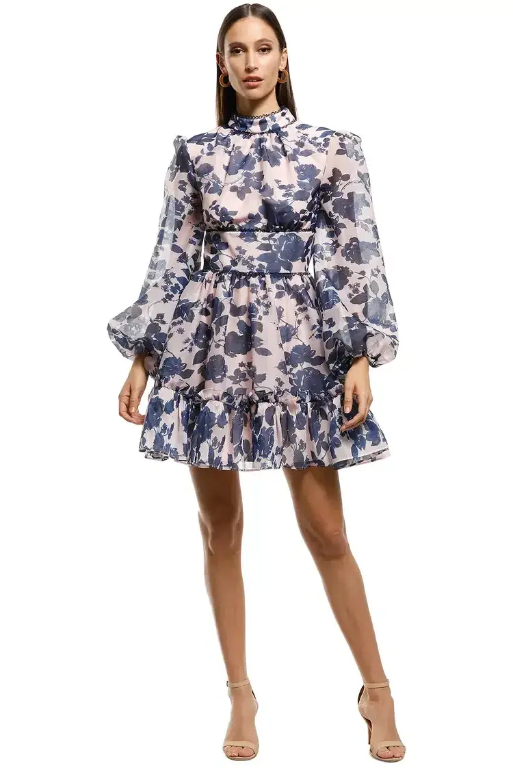 Keepsake The Label Halo Dress Mink Botanic Size 10 - Image 1
