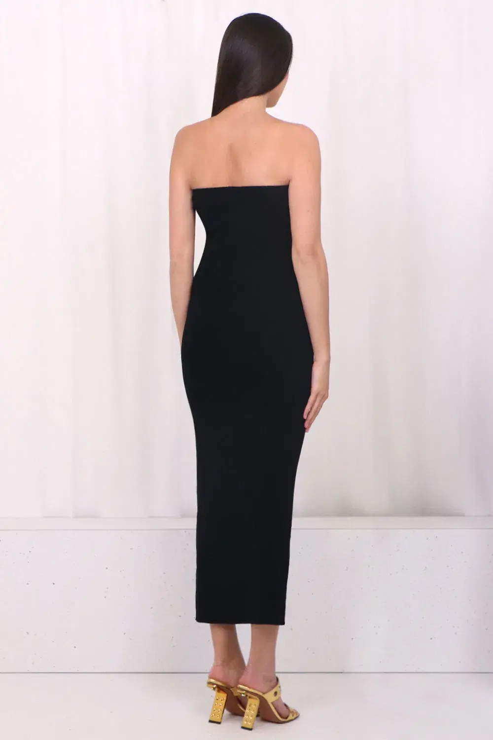 Christopher Esber U Neckline Orbit Dress Black Size S/AU 8 - Image 3