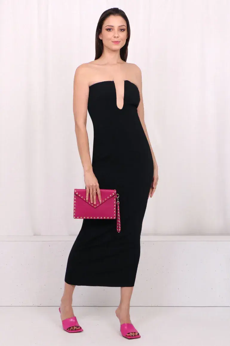 Christopher Esber U Neckline Orbit Dress Black Size S/AU 8 - Image 2