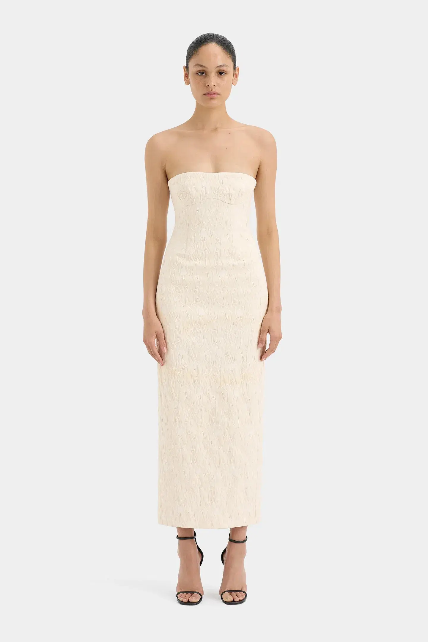 Sir The Label Etienne Column Gown Cloud Jacquard Size 0/AU 6 - Image 1