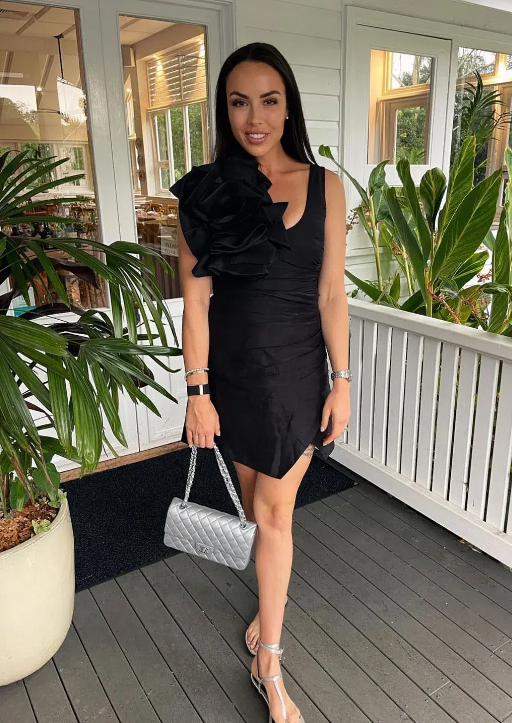 Aje Energy Mini Dress Black Size 6 - Image 2