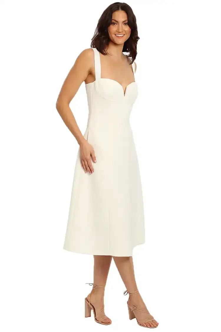 Rebecca Vallance Calla Midi in White Size 12 - Image 2