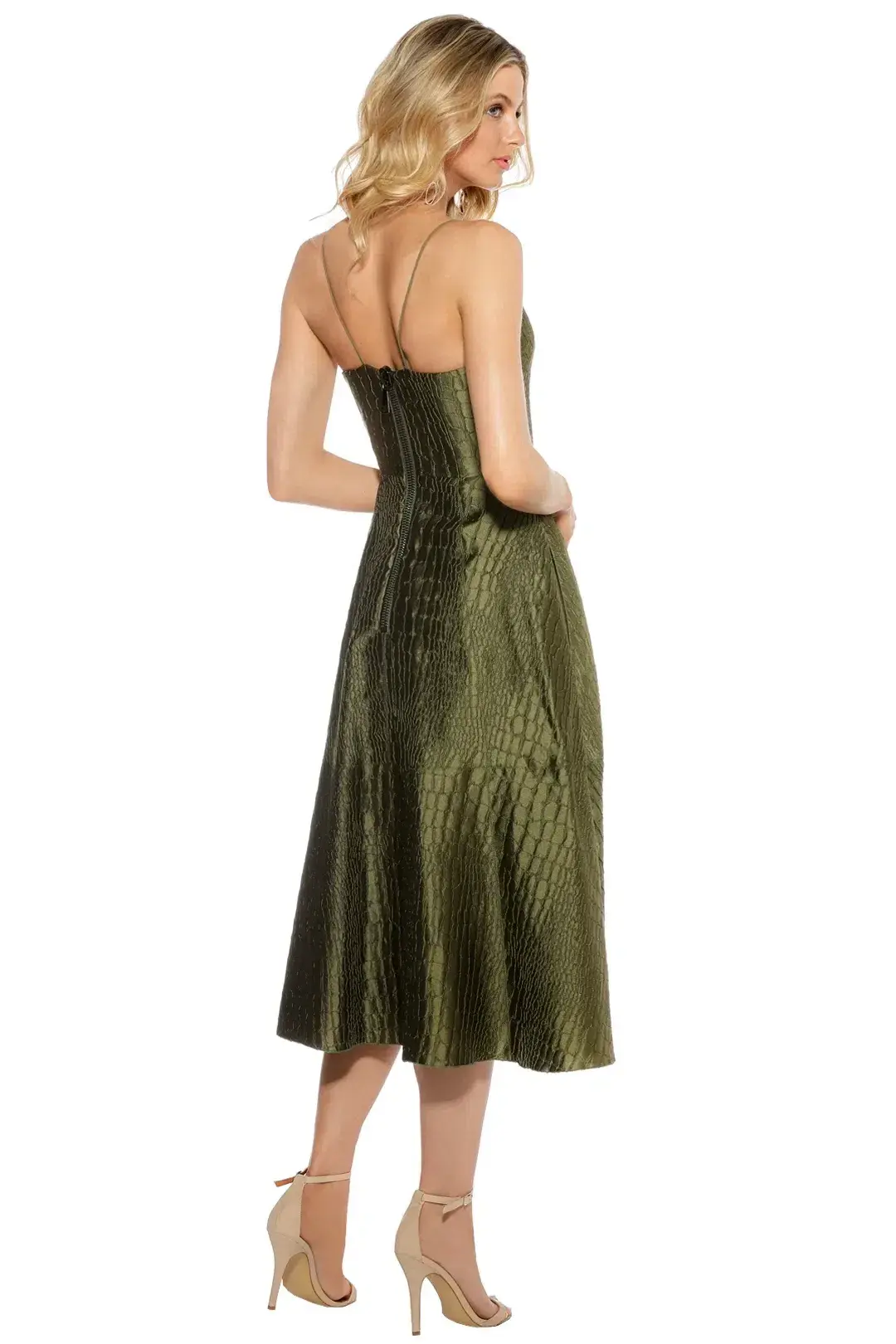 Alex Perry La Verne Silk Dress Green Size 10 - Image 3