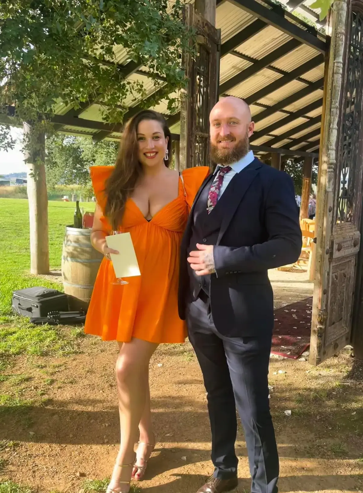 Sheike Bermuda Mini Dress in Orange Size 16 - Image 2