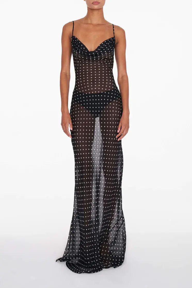 Rat and Boa Gisele Maxi Dress Polka-dotted Silk Size L/AU 12 - Image 1