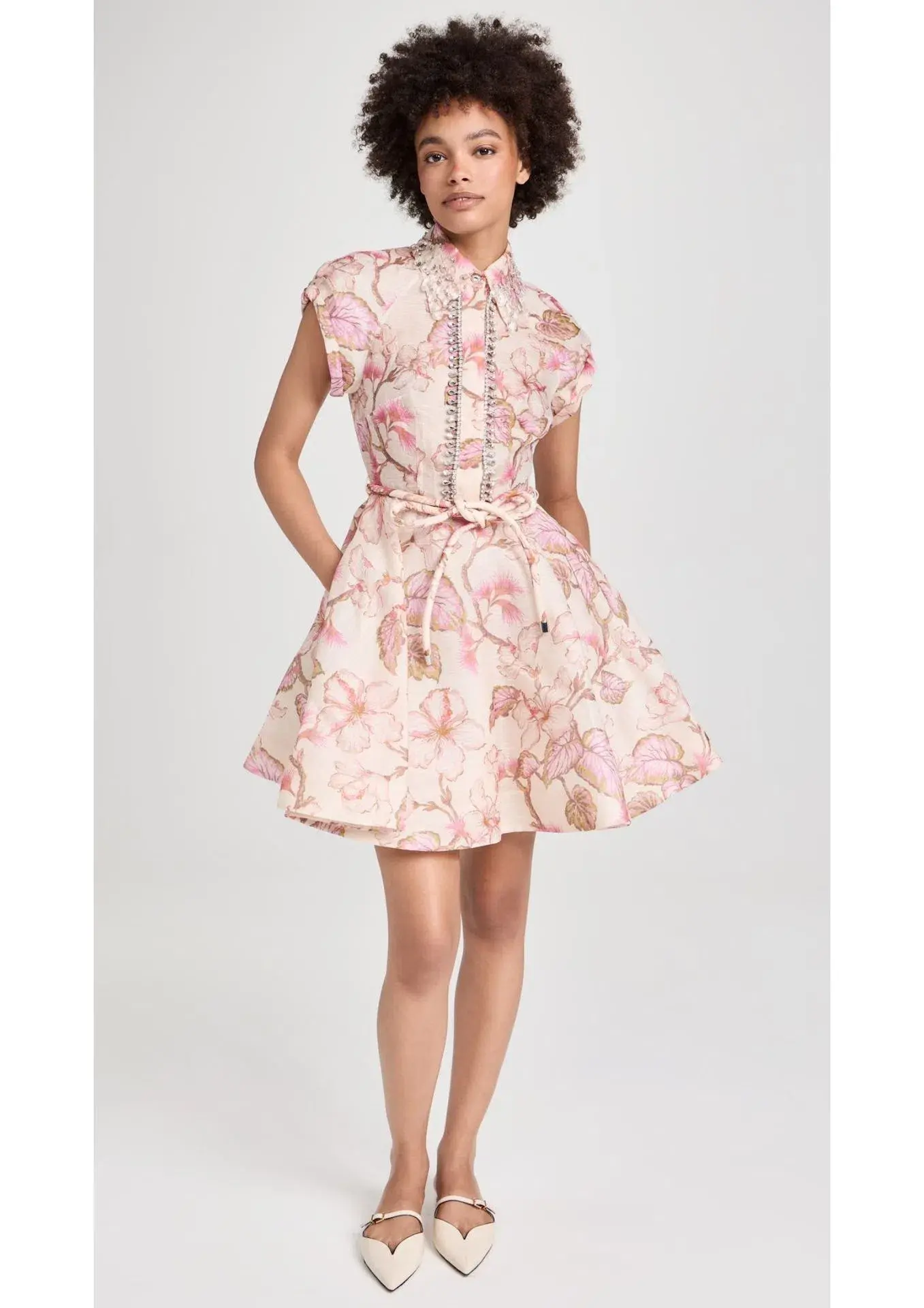 Zimmermann Matchmaker Flip Mini in Coral Hibiscus Size 0 / AU 8  - Image 1