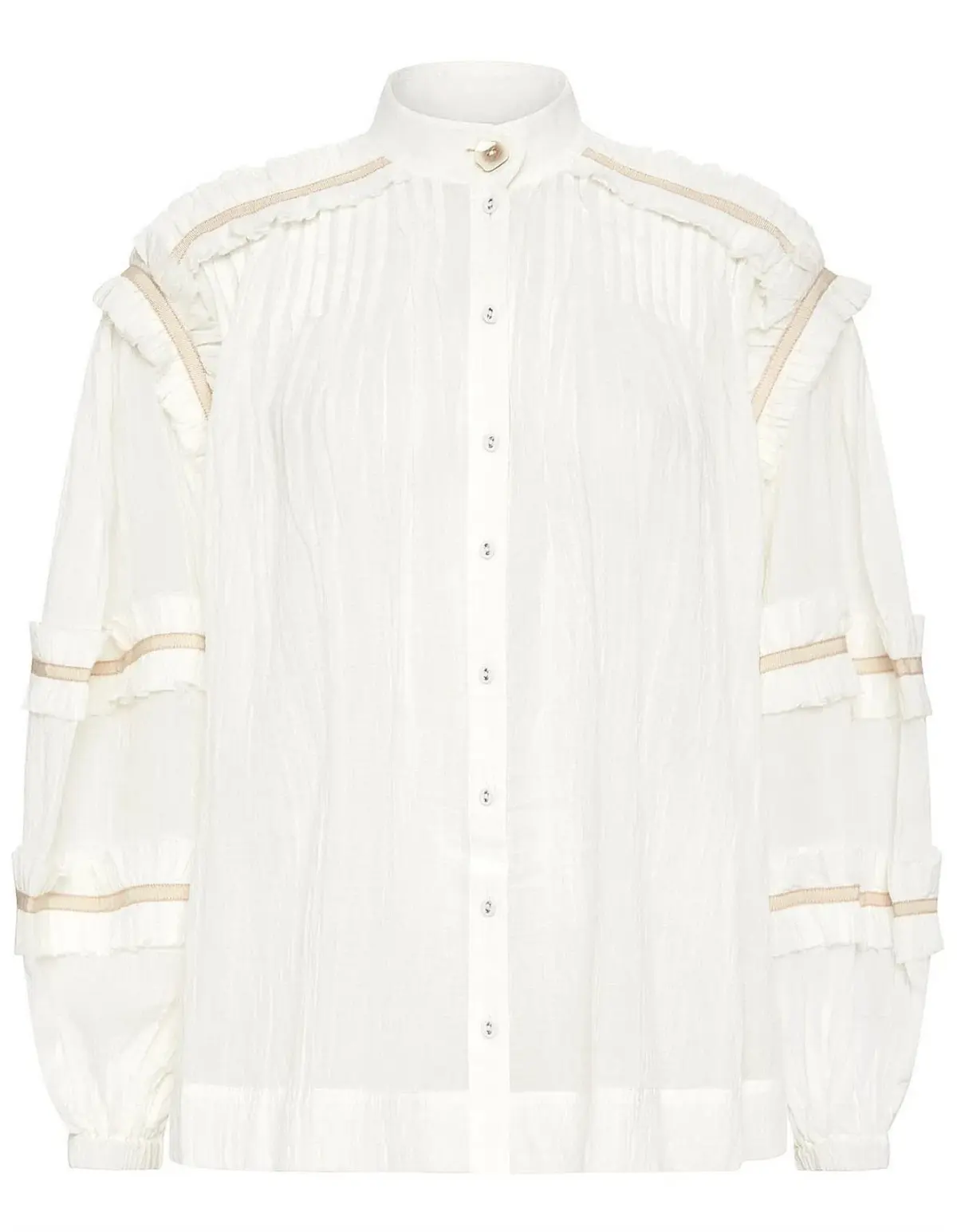 Aje Harvest Blouse White Size 8 - Image 7