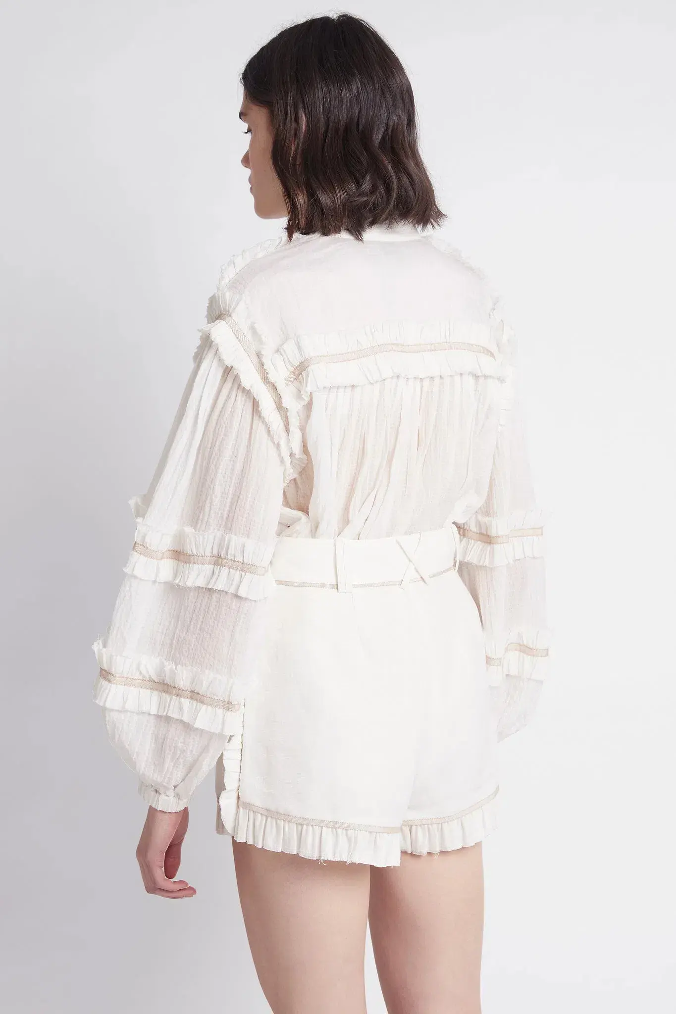 Aje Harvest Blouse White Size 8 - Image 3