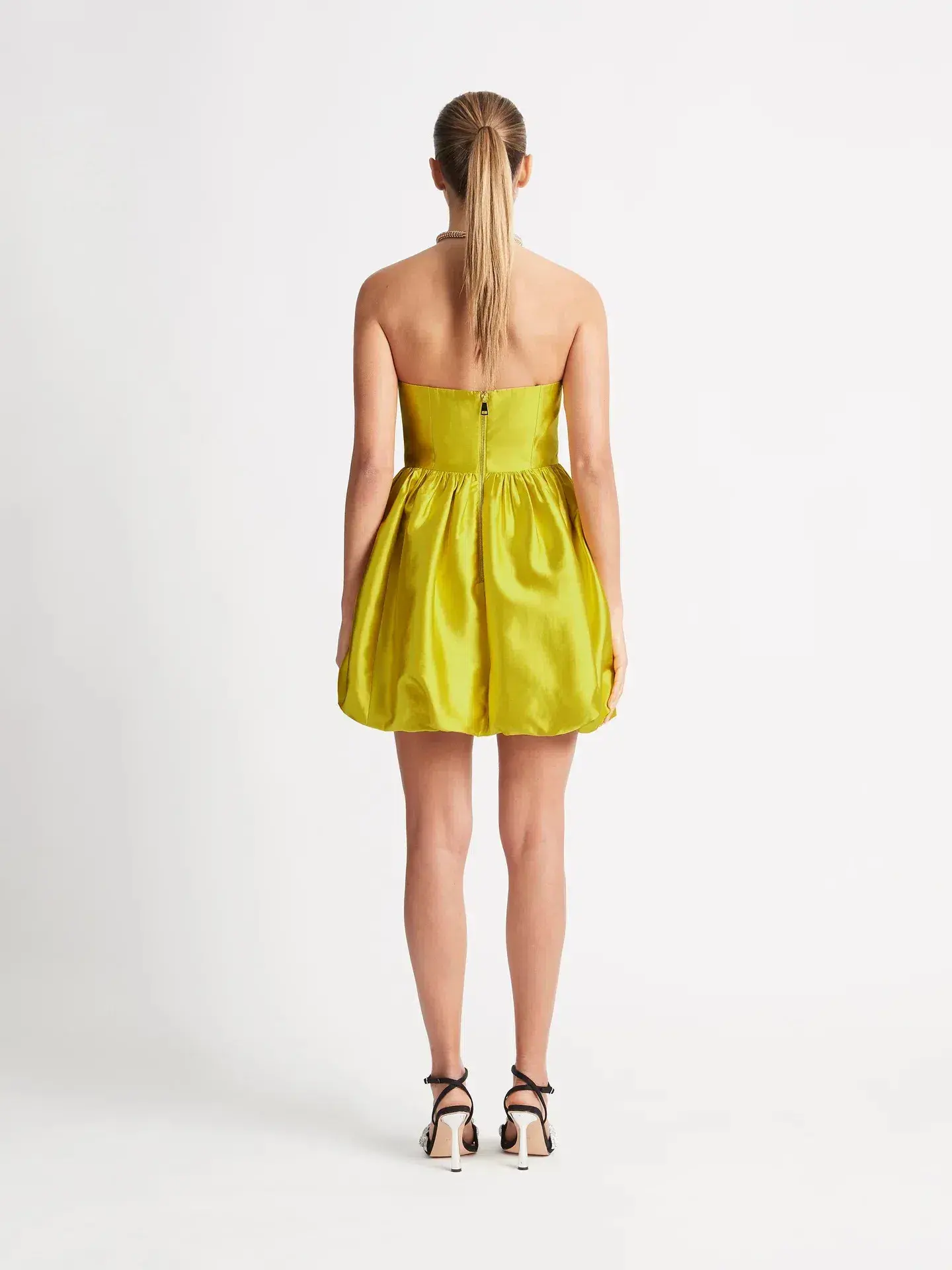 Sheike Imperial Mini Dress Yellow Size 6 - Image 2