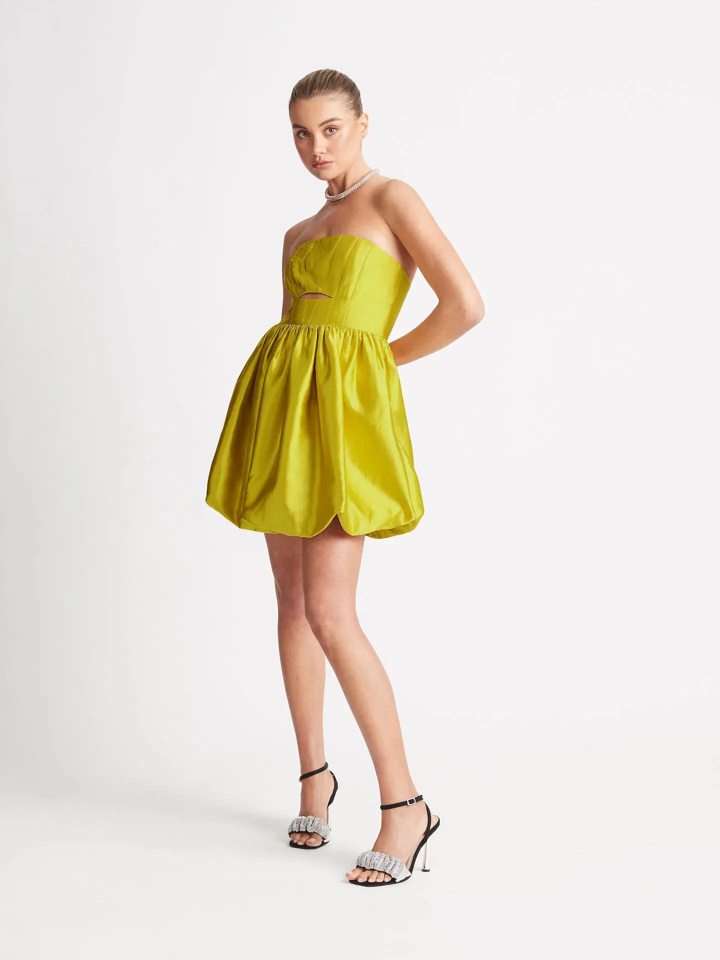 Sheike Imperial Mini Dress Yellow Size 6 - Image 1