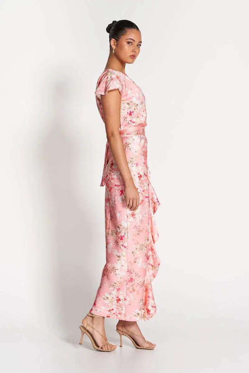 Sofia The Label Bloom Wrap Dress Pink Blossom Size 10  - Image 2