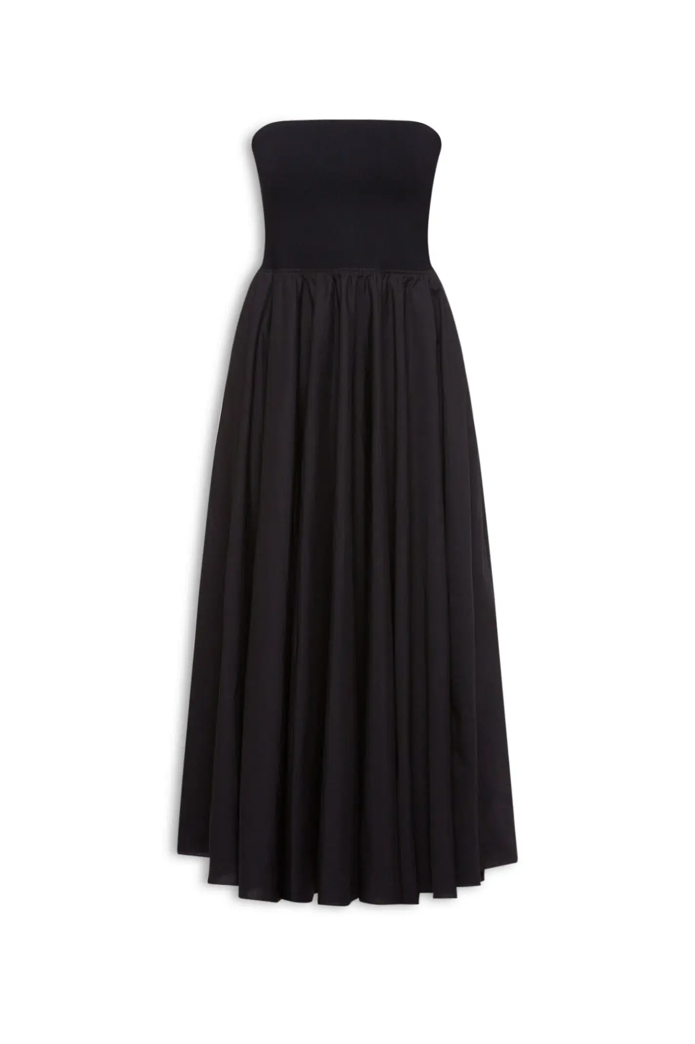 Scanlan Theodore Crepe Knit Cotton Strapless Dress Black Size AU 8 - Image 2
