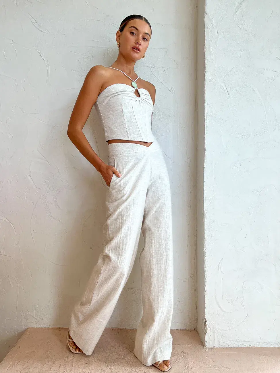 Viktoria and Woods Delta Bustier and Parsons Trouser Set Natural Size 00/0 (AU 4-6) - Image 1