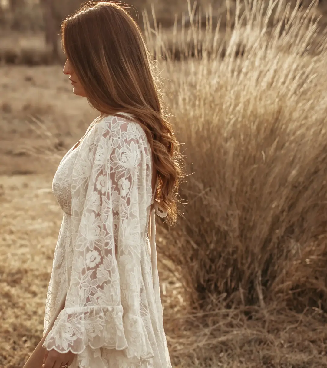 We Are Reclamation Much Love Gown Cream One Size for rent on The Volte - main image