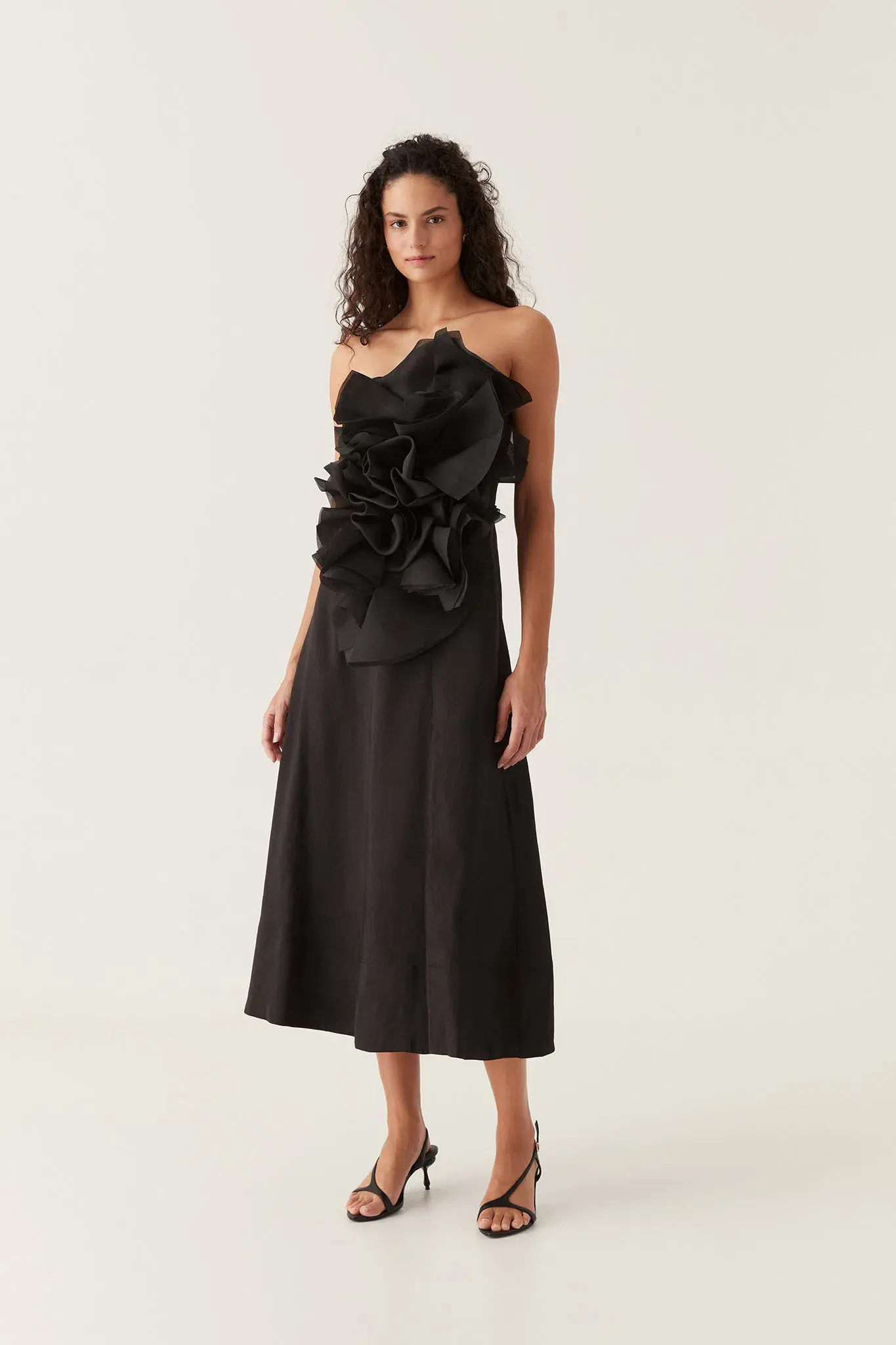 Aje Energy Midi Dress Black Size 14 - Image 1