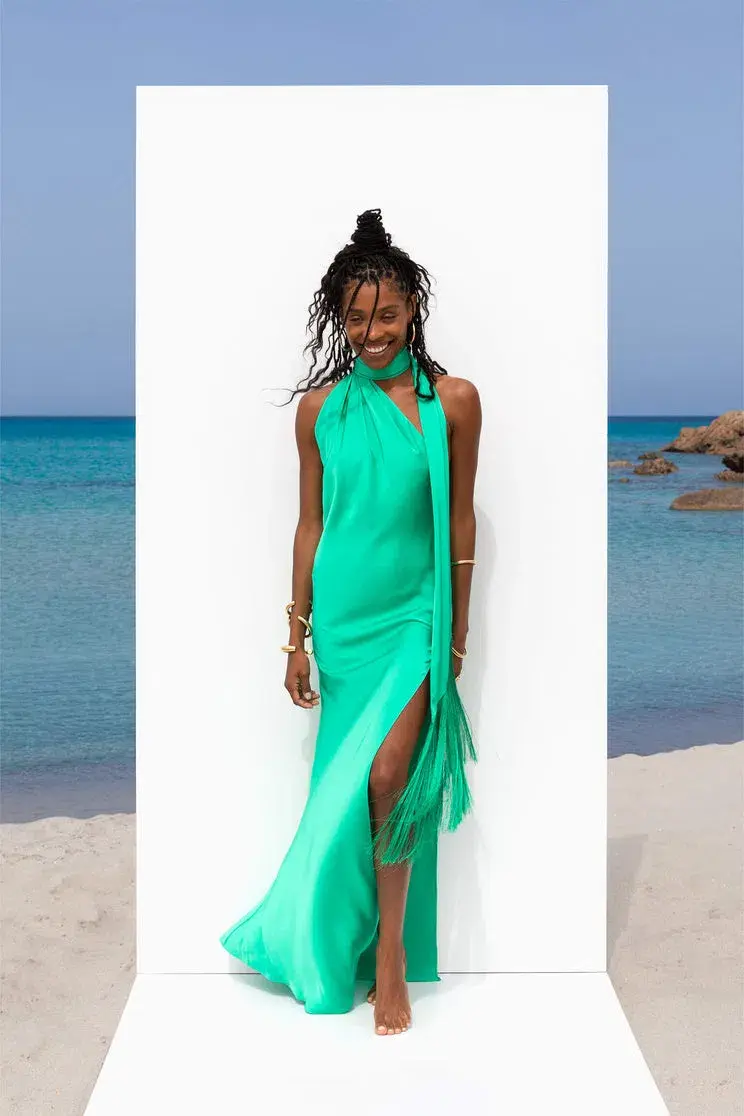 Rat & Boa Azzara Dress Green Size XS / AU 6  for rent on The Volte - main image