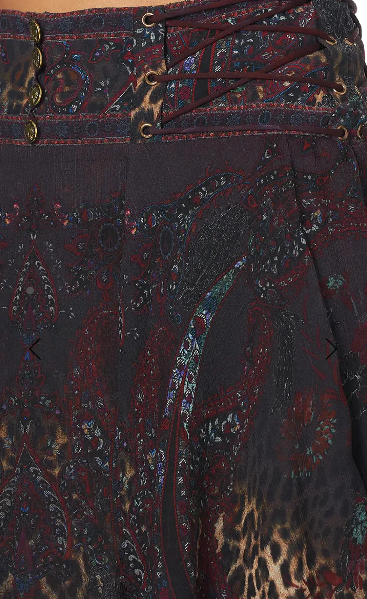 Camilla Layered Shaped Yoke Mini Skirt Print Size S/AU 8  - Image 4