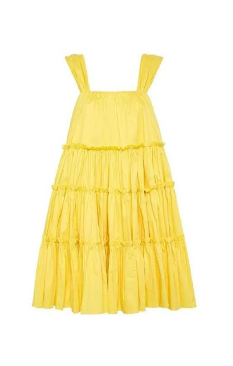 Aje Solstice Tiered Mini Dress Yellow Size 8 - Image 4