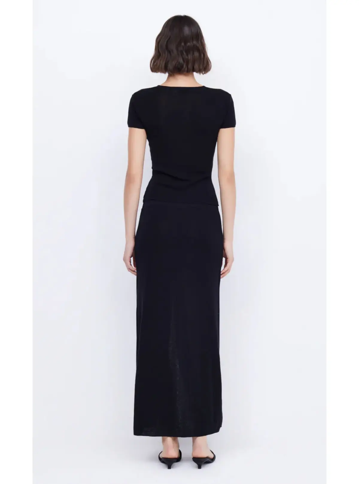 Bec & Bridge Caspian Knit Maxi Skirt Black Size AU 6 - Image 3
