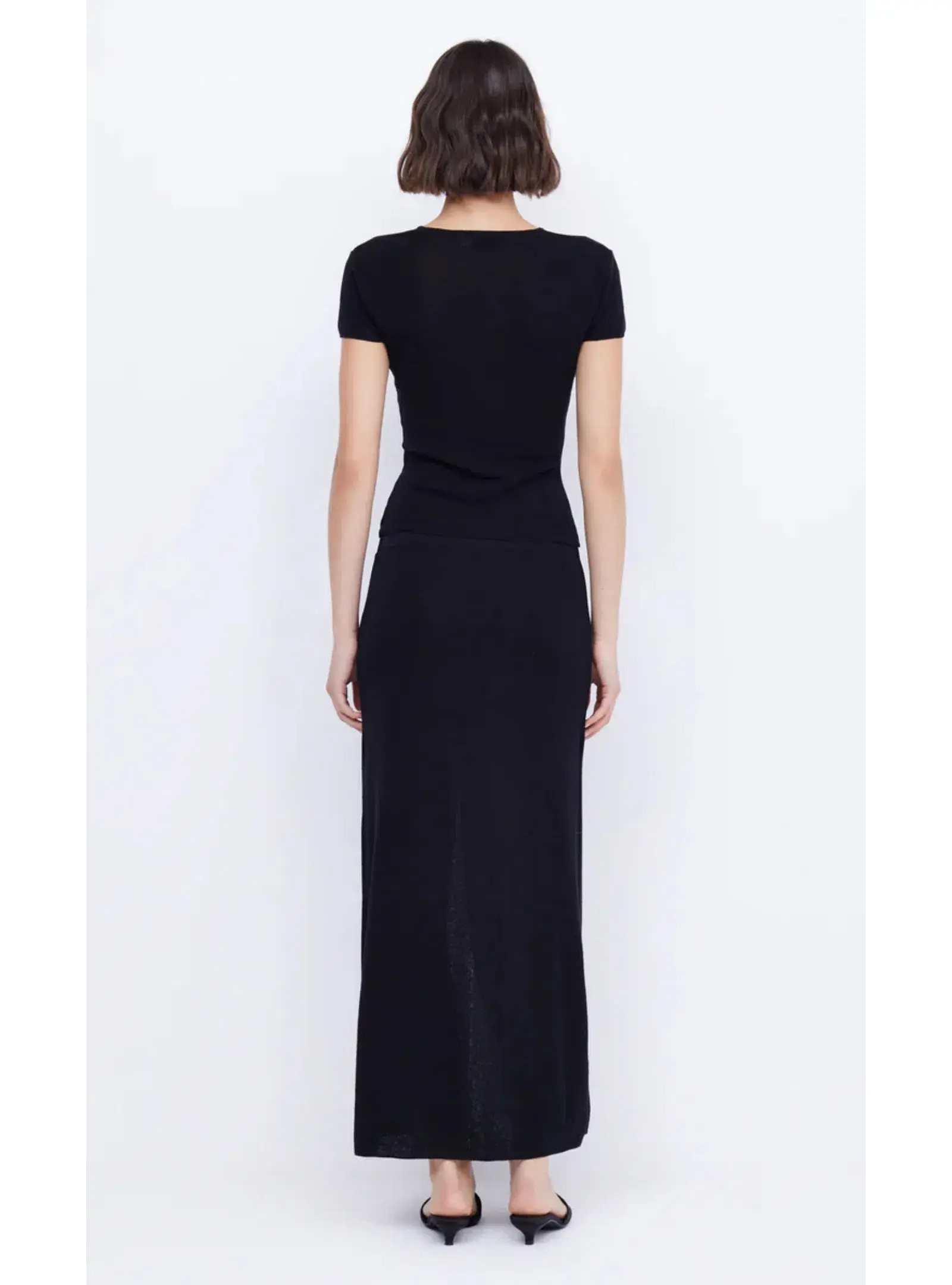 Bec & Bridge Caspian Knit Maxi Skirt Black Size AU 6 - Image 3