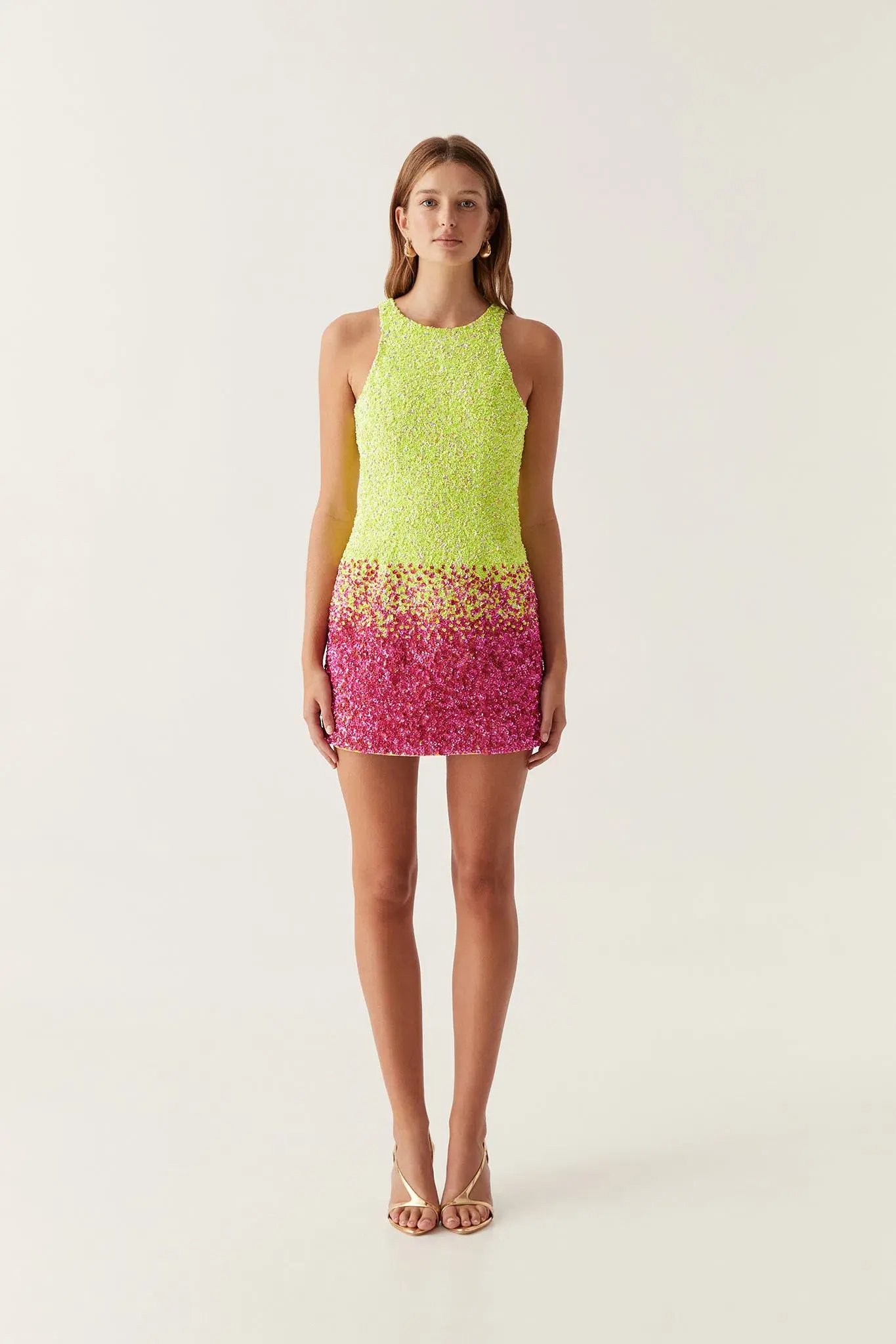 Aje Calypso Ombre Mini Dress Multi Sequin Size 12 - Image 1