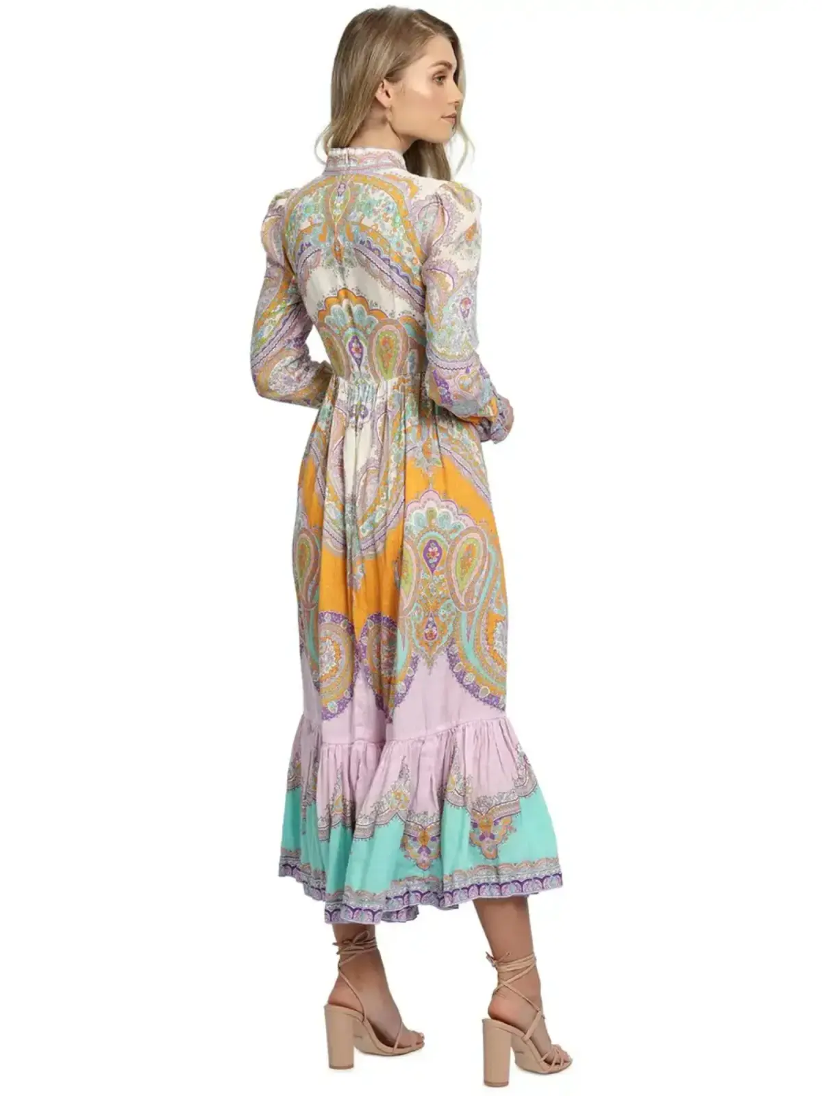 Zimmerman Lola Paisley Dress in Multi Print Size 1 / AU 10 - Image 3