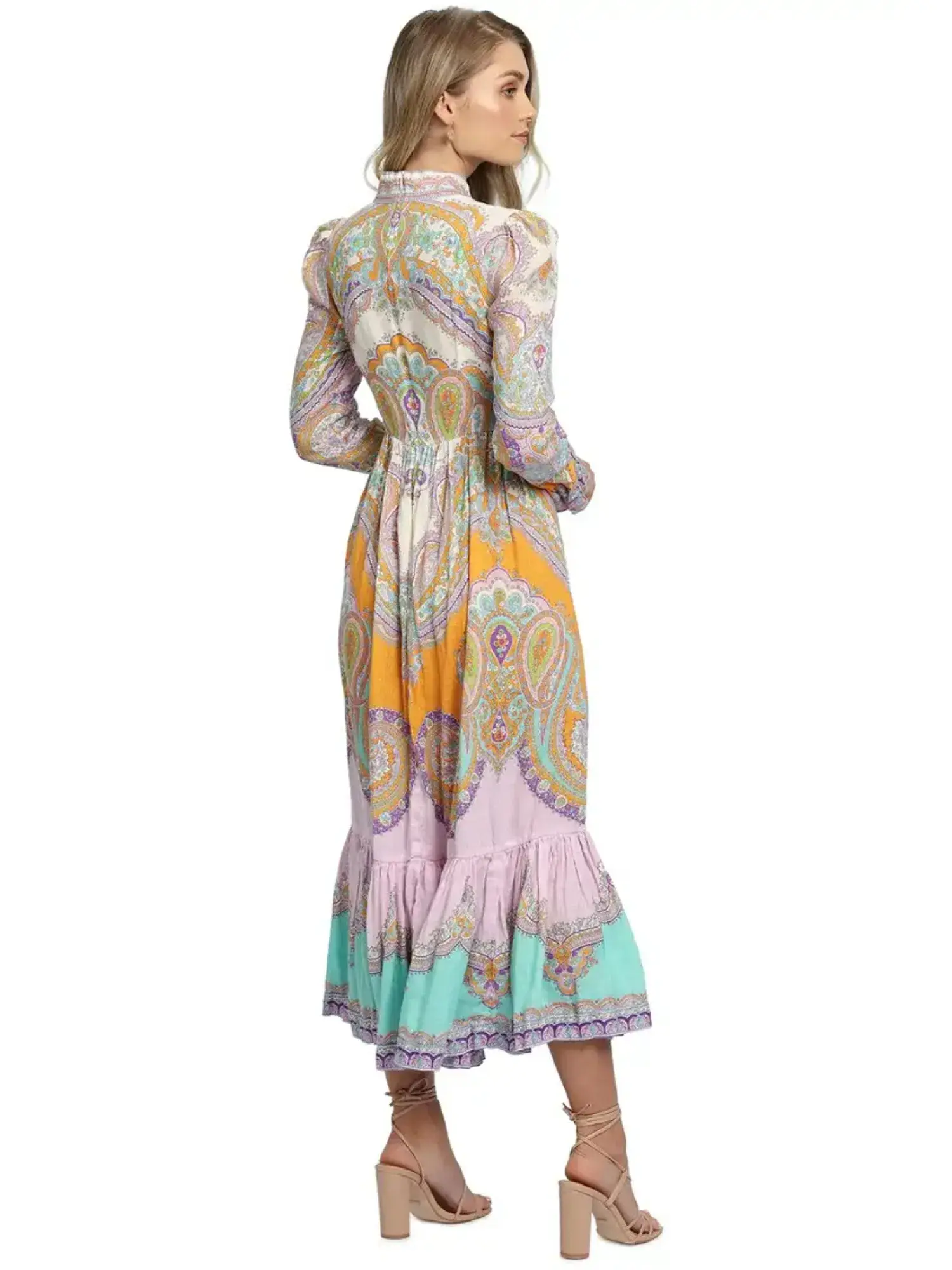 Zimmerman Lola Paisley Dress in Multi Print Size 1 / AU 10 - Image 3
