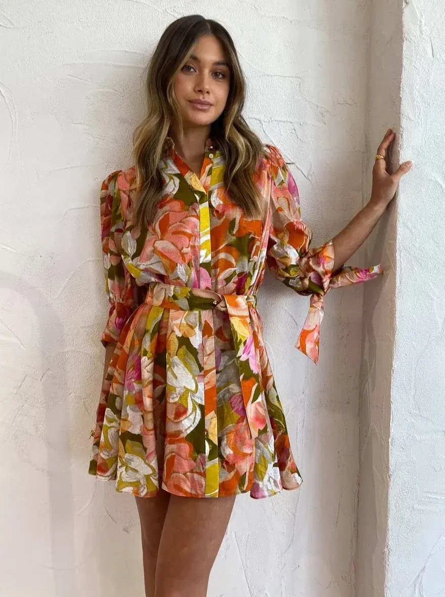 Acler Hendrix Dress Floral Size AU 12 for rent on The Volte - main image