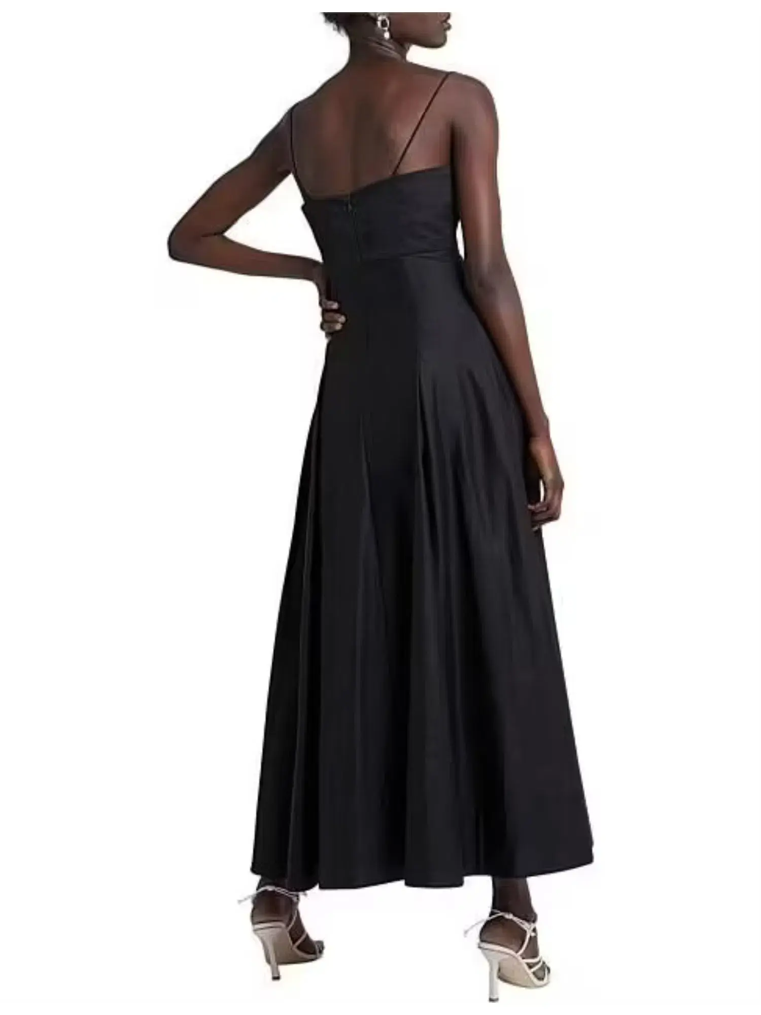 Aje Solstice Strappy Ring Midi Dress Black Size AU 8  - Image 4