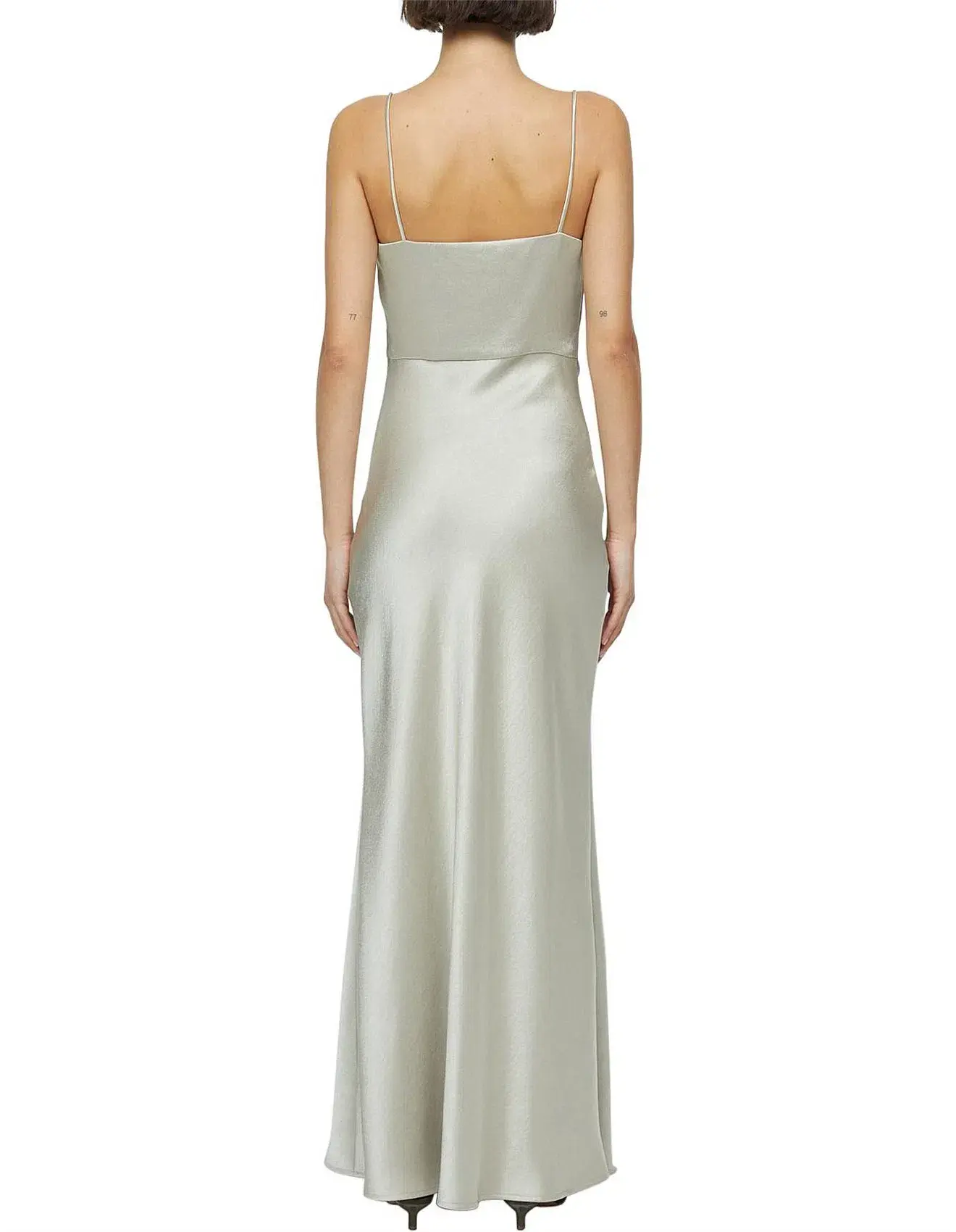 Bec & Bridge Nadia Square Neckline Tuck Detailing Maxi Dress Ecru Size AU 10  - Image 4