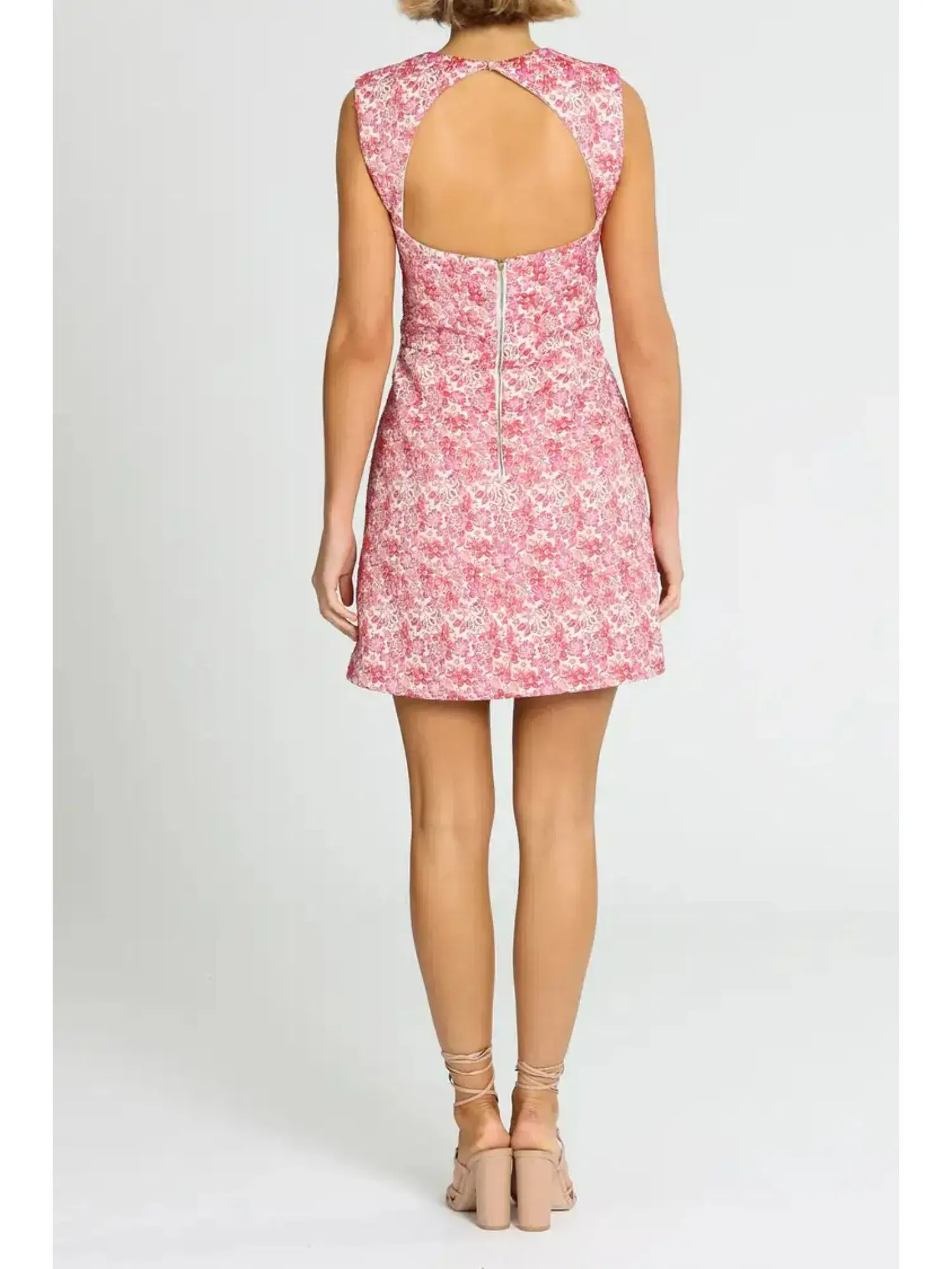 Rebecca Vallance Estelle Mini Dress Pink Print Size AU 12 - Image 2