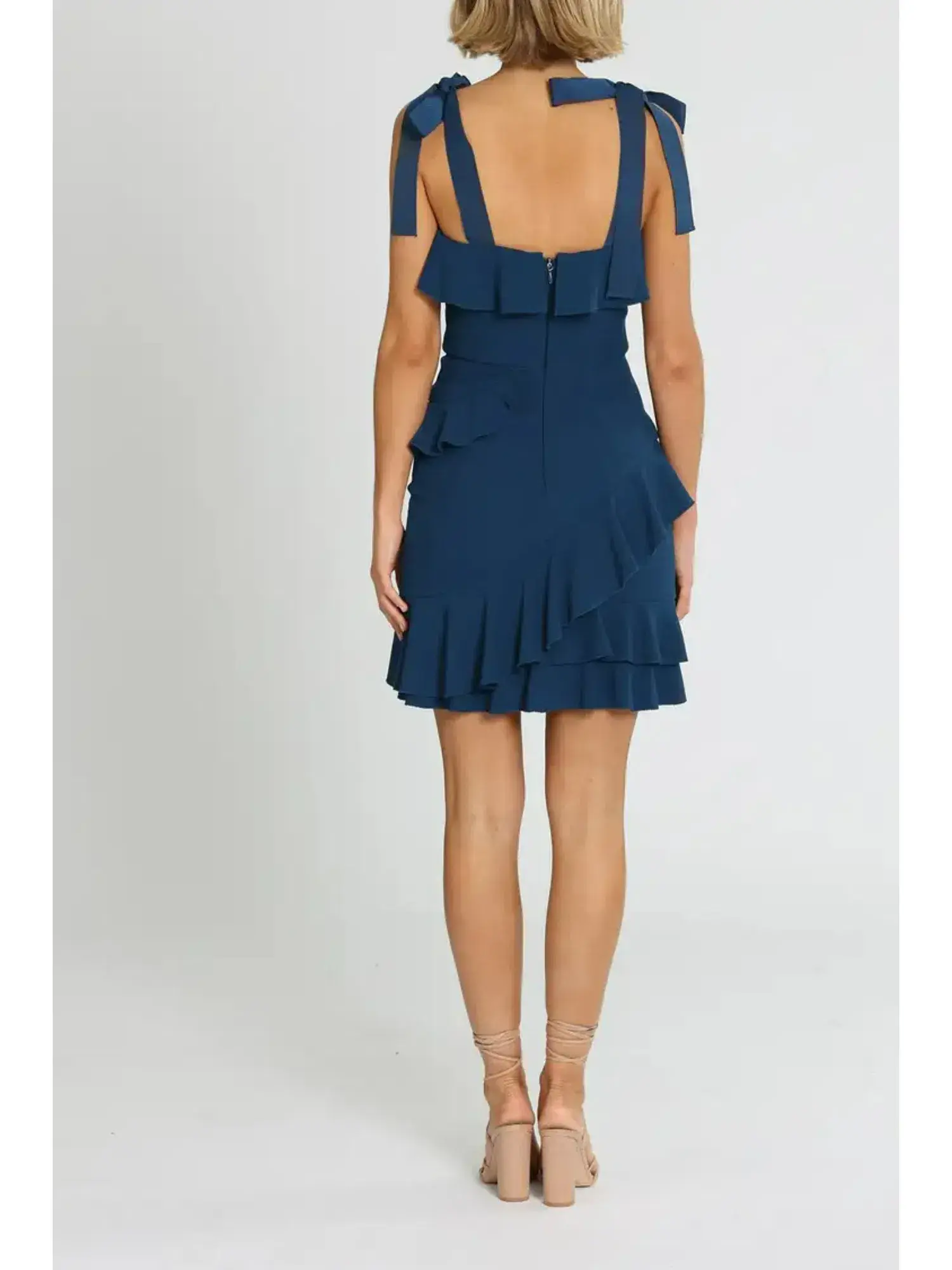 Rebecca Vallance Agean Mini Dress in Navy Size AU 8 - Image 3