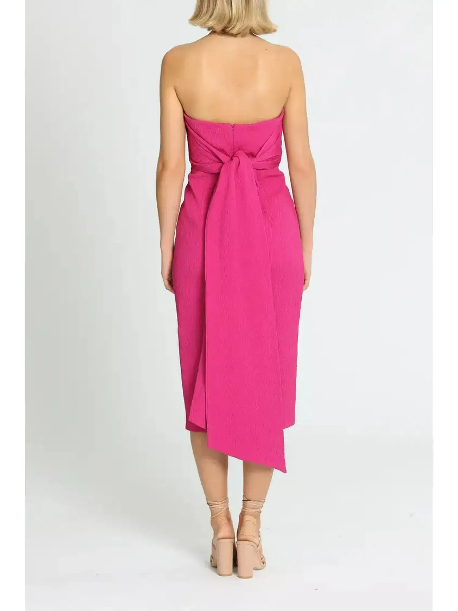 Rebecca Vallance Andie Tie Dress in Pink Size AU 12 - Image 3