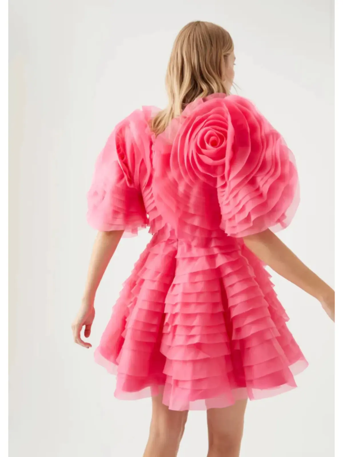 Aje Armour Ruffle Mini Dress Pink Size AU 14 - Image 3