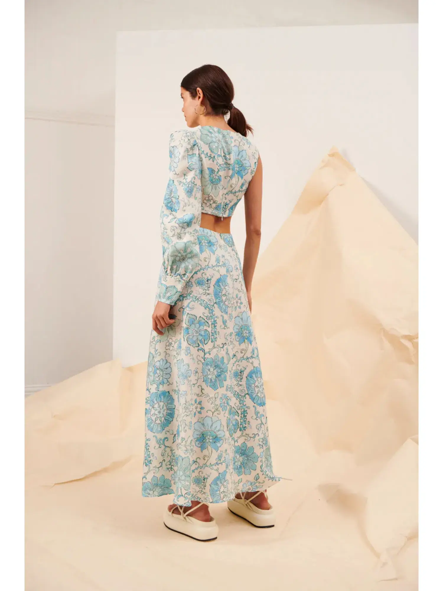 Kate Ford Nemea Opened Gown Floral Print Size AU 4 - Image 3