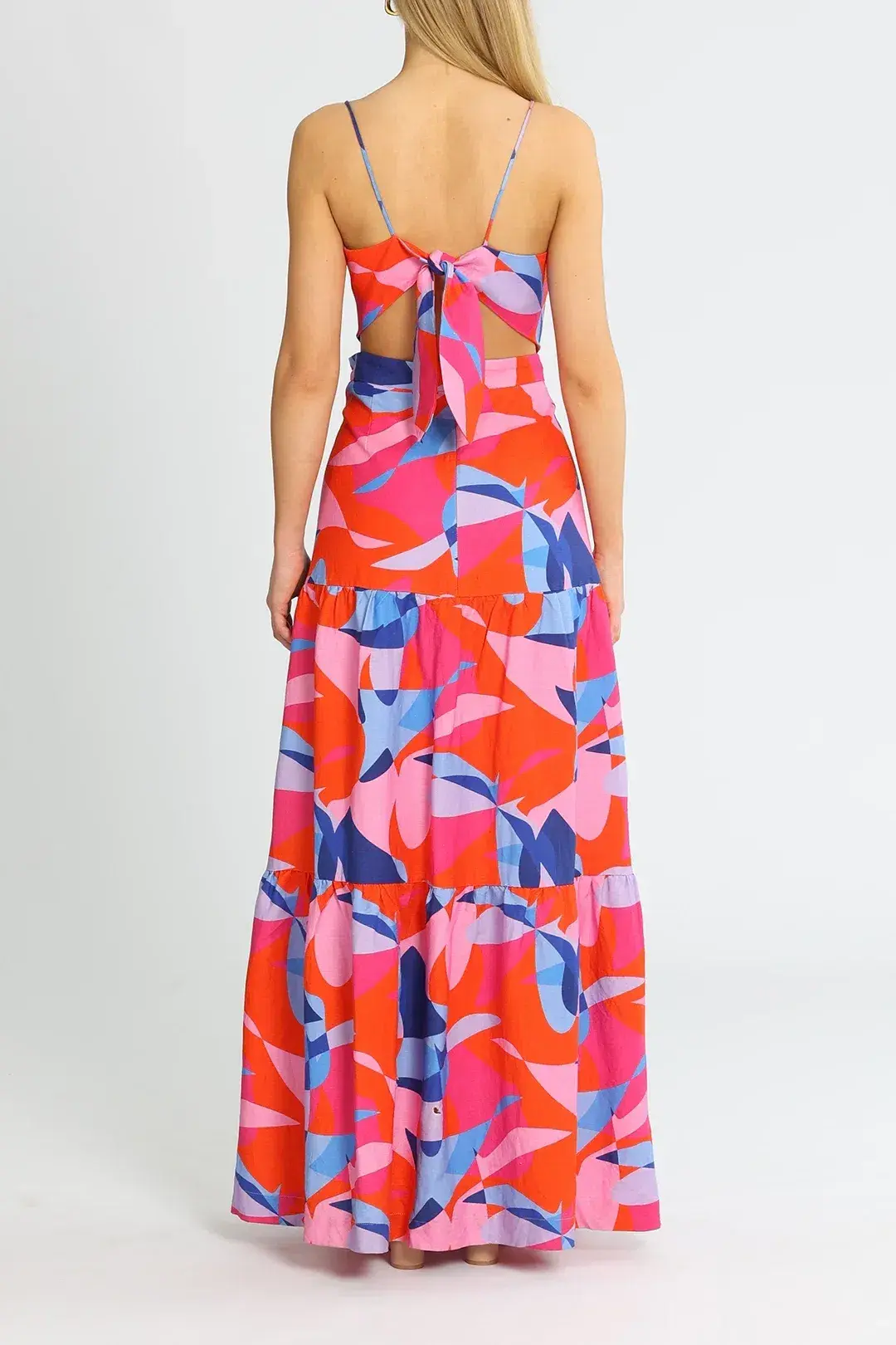 Rebecca Vallance Iggy Cut Out Maxi Dress Print Size 12 - Image 3