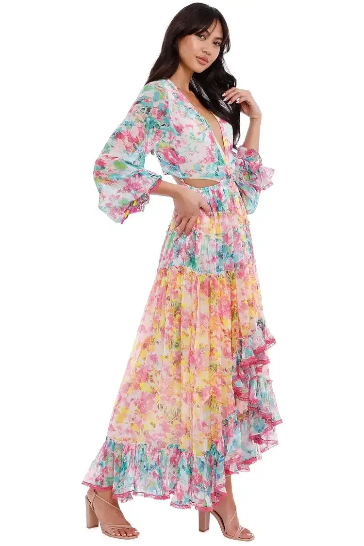 Rococo Sand Nesh Dress in Floral Size 8 - Image 4
