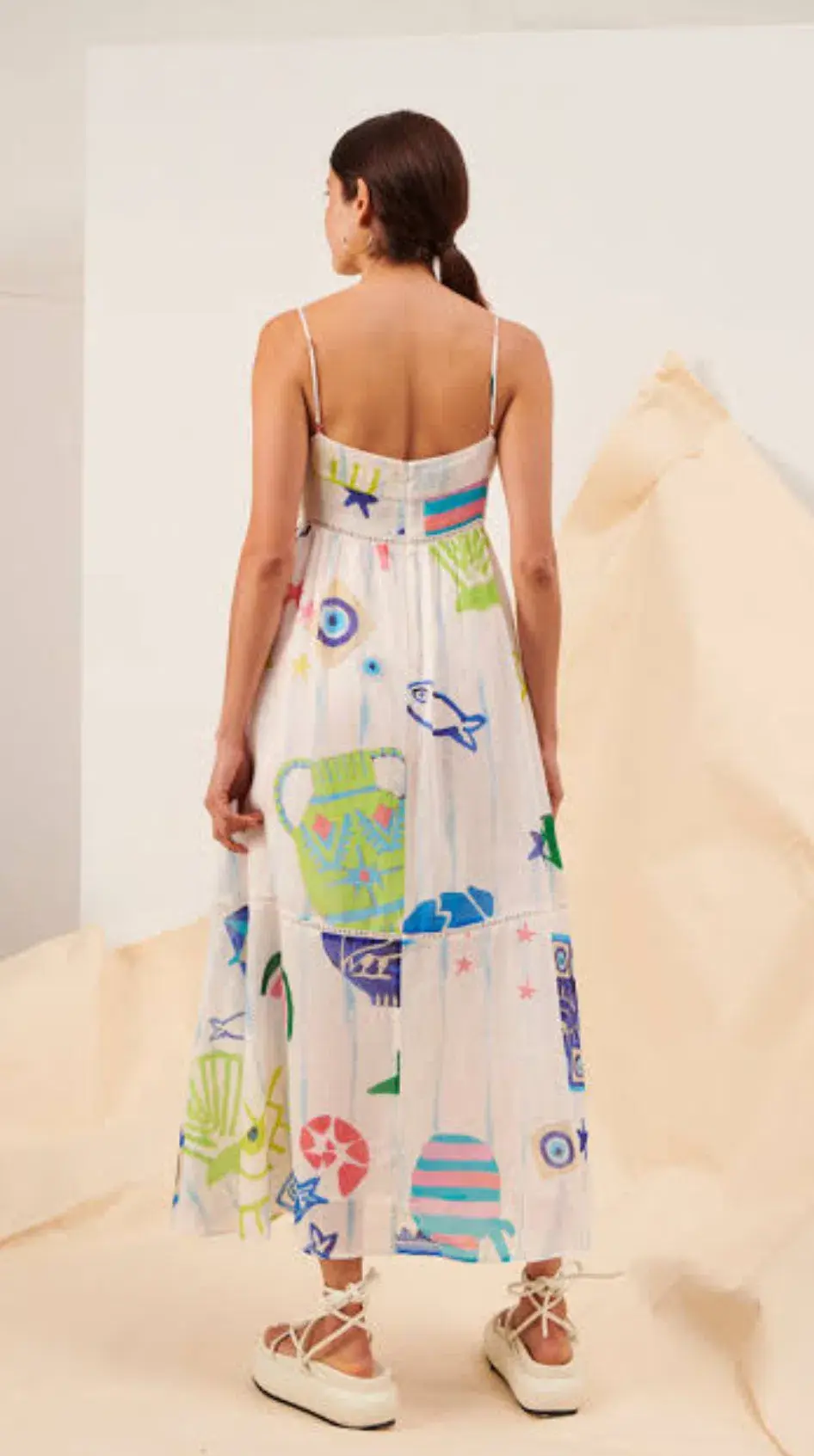 Kate Ford Pella Ladder Bustier Midi Dress in Pallas Size 3 / L / AU 12  - Image 2