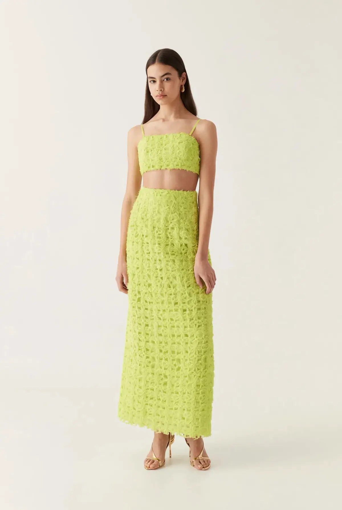 AJE Quintette Textured Midi Skirt & Quintette Textured Bralette. Size 8 / AU 8 - Image 13