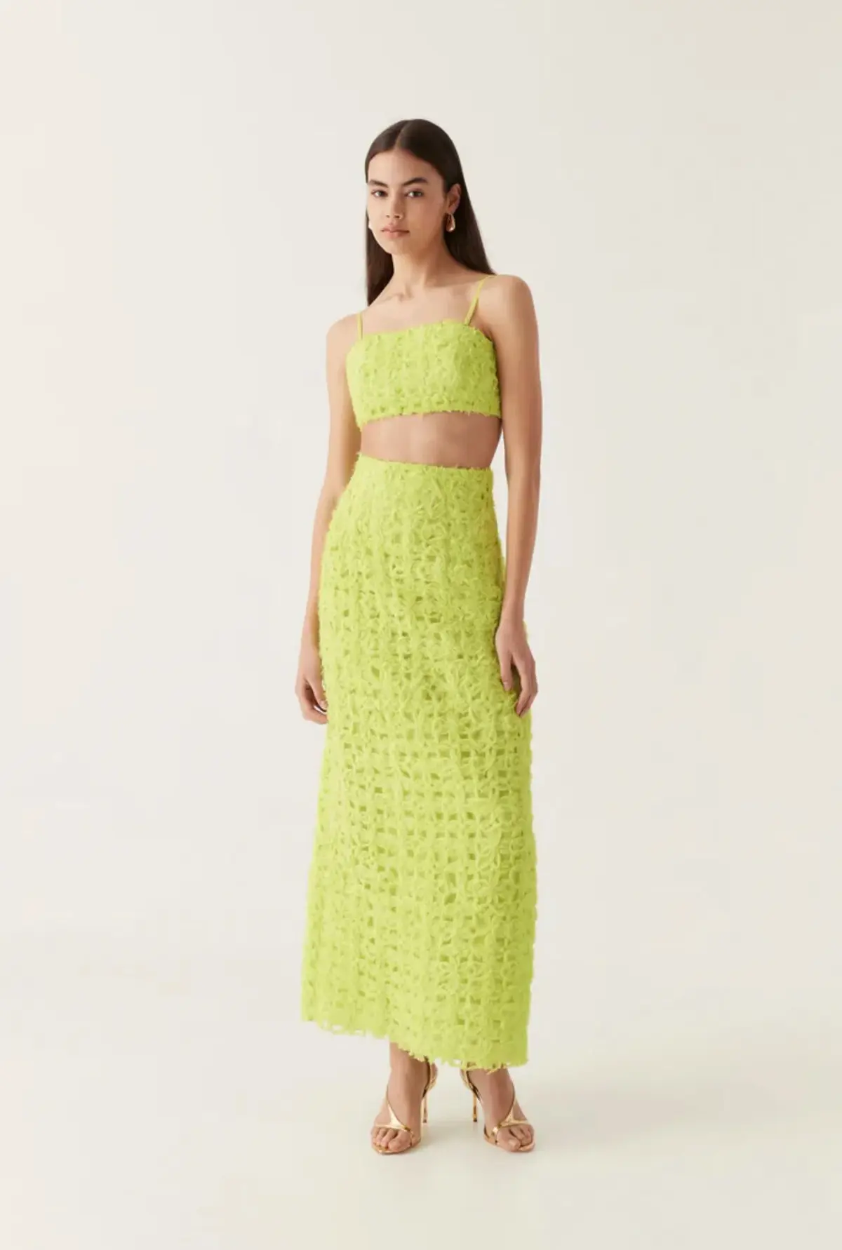 AJE Quintette Textured Midi Skirt & Quintette Textured Bralette. Size 8 / AU 8 - Image 1