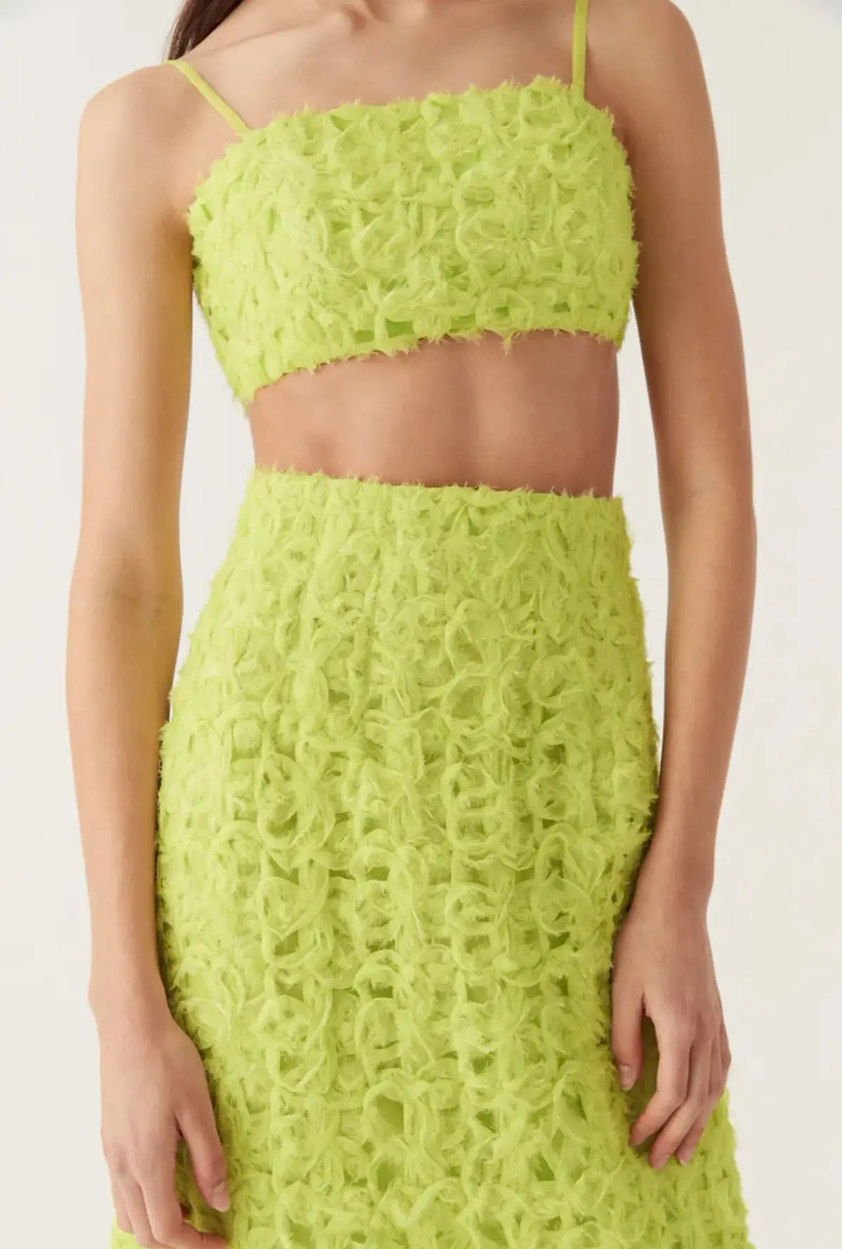AJE Quintette Textured Midi Skirt & Quintette Textured Bralette. Size 8 / AU 8 - Image 9