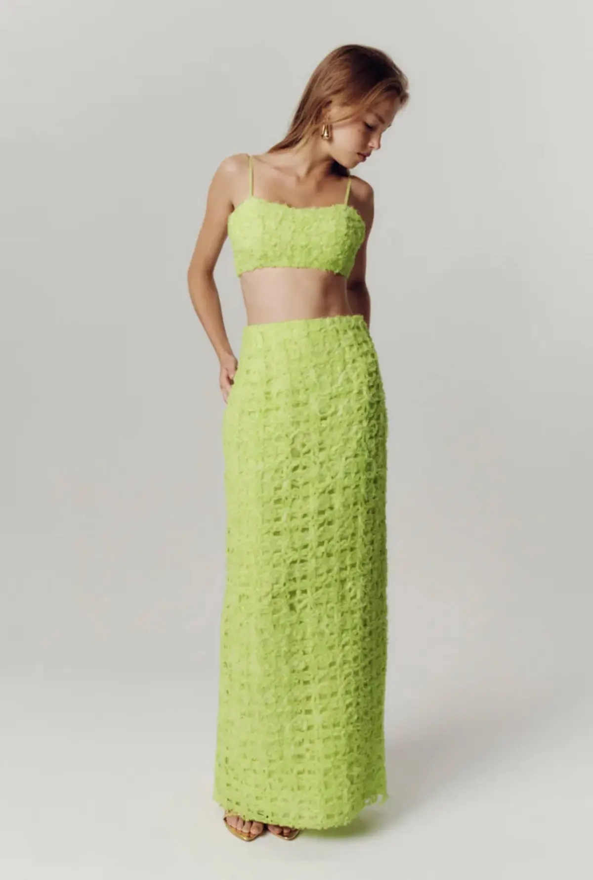 AJE Quintette Textured Midi Skirt & Quintette Textured Bralette. Size 8 / AU 8 - Image 8
