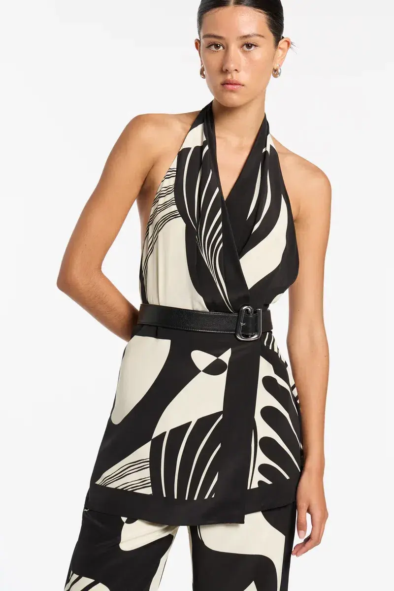 SIR THE LABEL REALISME WRAP HALTER MINI DRESS. SIZE 1 / AU 6-8  - Image 10
