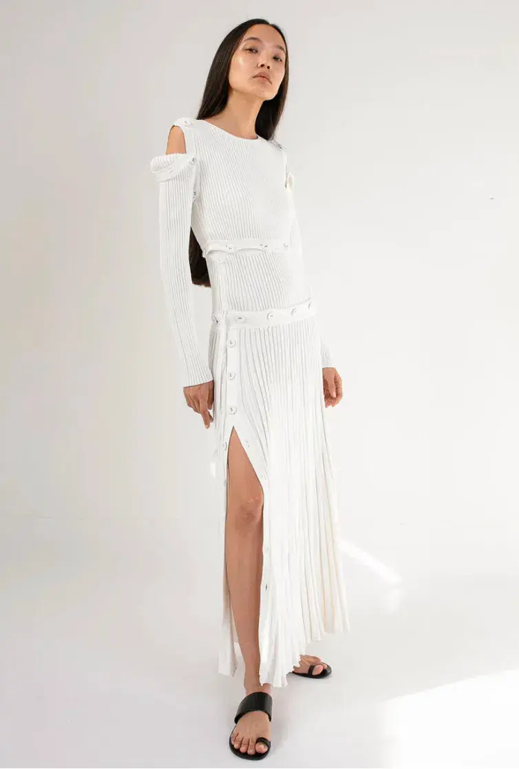 Christopher Esber Deconstruct Dress White - Image 4