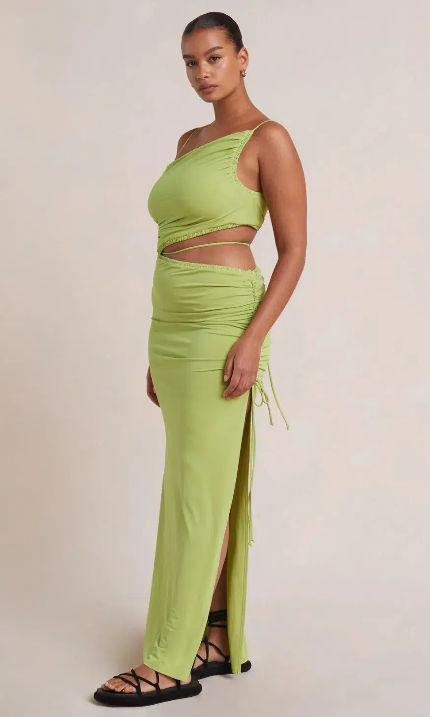 Bec & Bridge Dilkon Maxi Dress in Lime Green Size 10 - Image 2