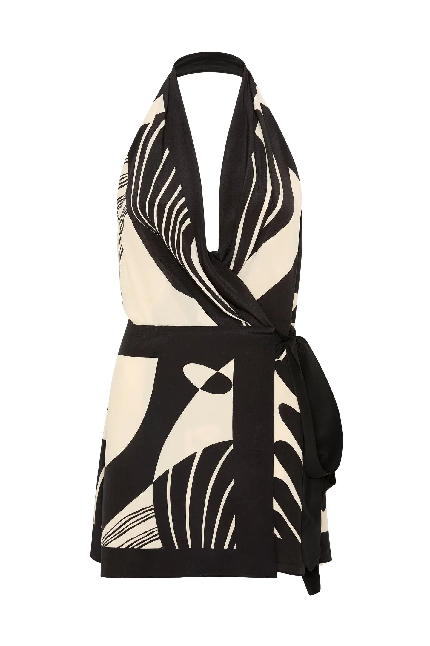 Sir the Label Realisme Wrap Halter Mini Dress Multi Size 1/Au 8  - Image 4