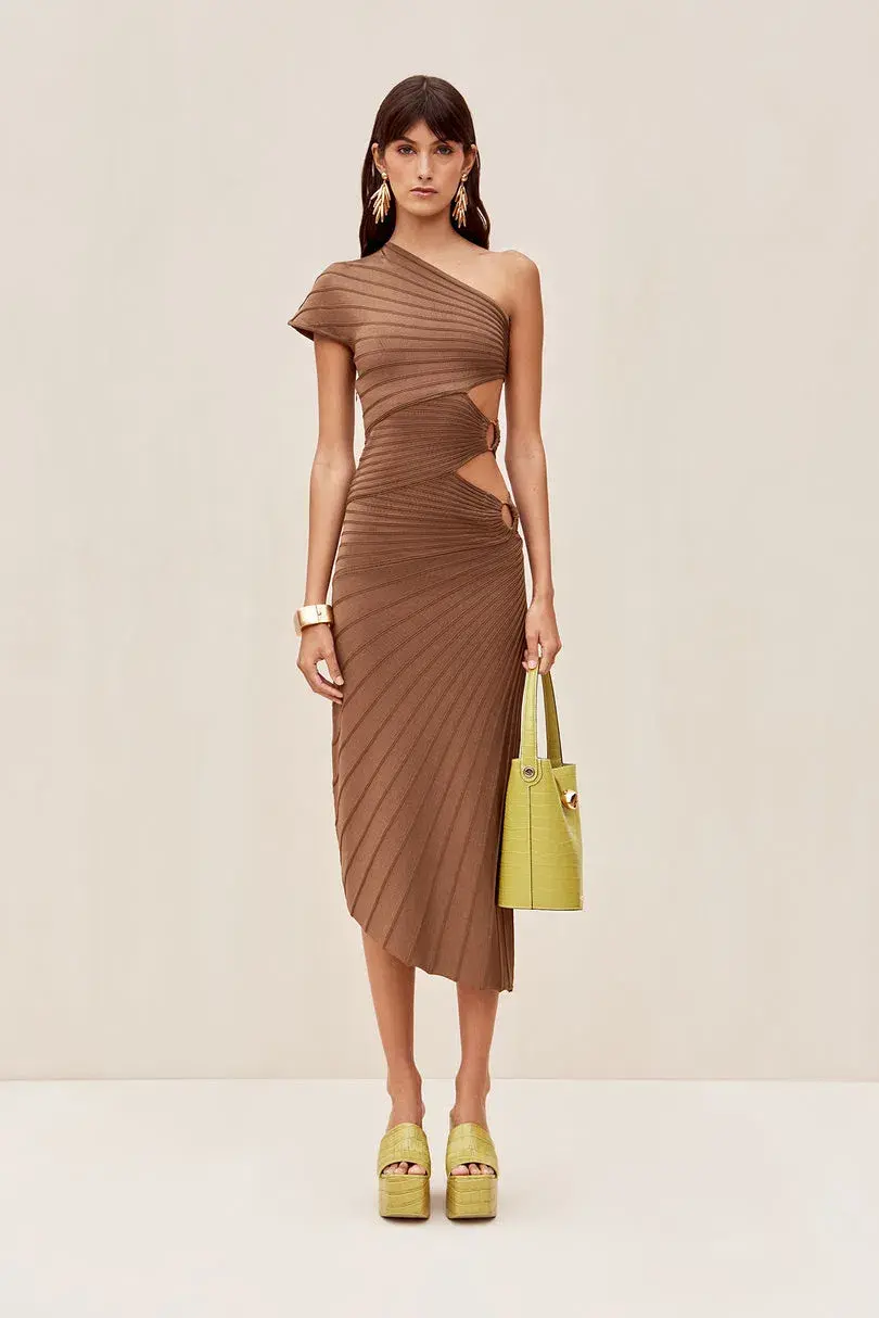 Cult Gaia Lurenz  Midi Dress Affogato Size XS/AU 6 - Image 1