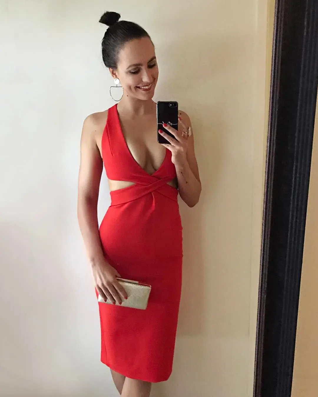 Dion Lee Belted Symmetry Dress Knee Length Red Size 8 - Image 1